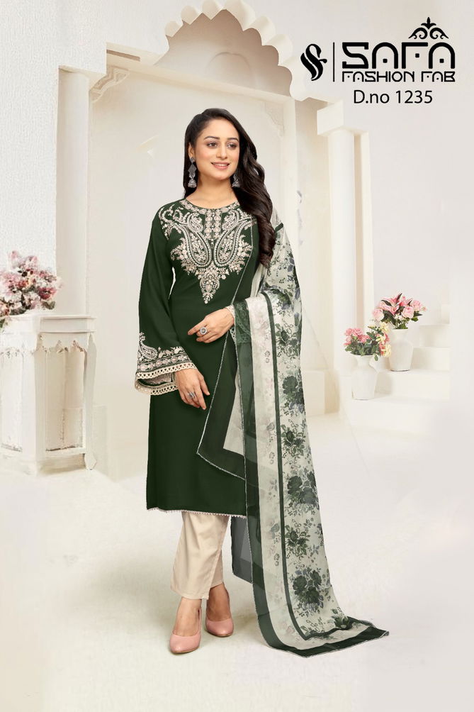 Safa Fashion Fab 1235 Designer Pakistani Readymade Suit Wholesale Online
